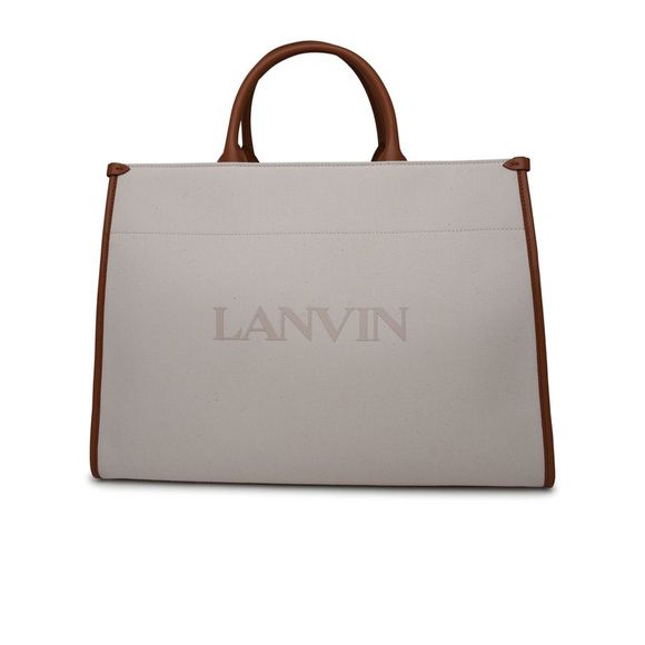 Lanvin Bags Lanvin Ivory Canvas Bag Poshmark